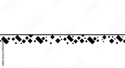 A sleek and sophisticated black and white decorative flourish frame or scroll border seamless pattern, perfect for elegant designs, invitations, and branding projects in scalable vector format.