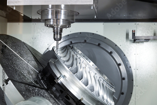 Modern metalworking plant CNC milling machine