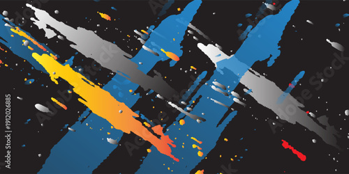 Abstract sporty background with exclusive colors. Abstract racing graphic design, vector design for vehicle wrap, t-shirt, jersey, gamer, esport, racing car, rally, and adventure ready to print.