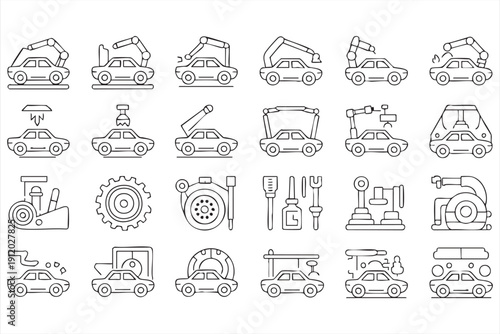 Mechanical assembly outline symbols for web templates