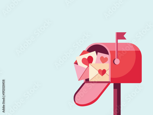 Love Latter Filled Mail Box