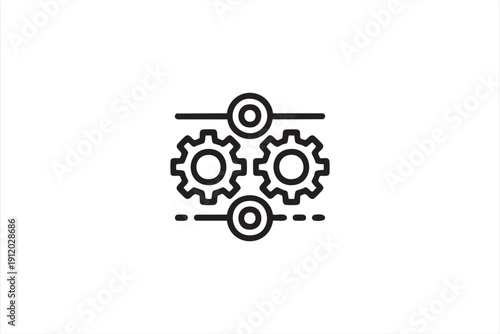Digital transformation line icon for software interfaces