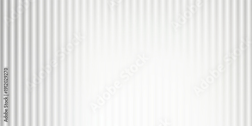 Transparent corrugated plastic ribbed glass background with abstract line patterns. 3D gradient light effects for retail windows or architectural panels. Vintage chrome reflections or polycarbonate.