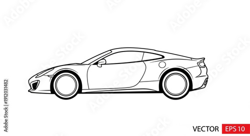 Vector Illustration of Sports Car.