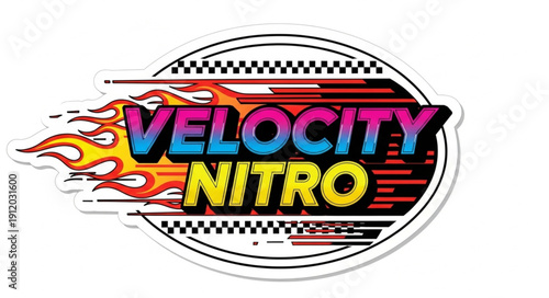 Velocity Nitro Racing Logo Design.
