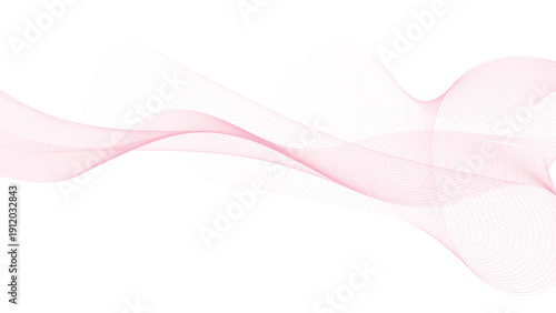 Abstract horizontal glowing pink line wave background. Abstract wave element for design. Digital frequency track equalizer. Stylized line art background. Vector