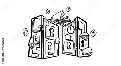 Minimalist line art drawing of a single hand reaching upwards, representing hope and aspiration.