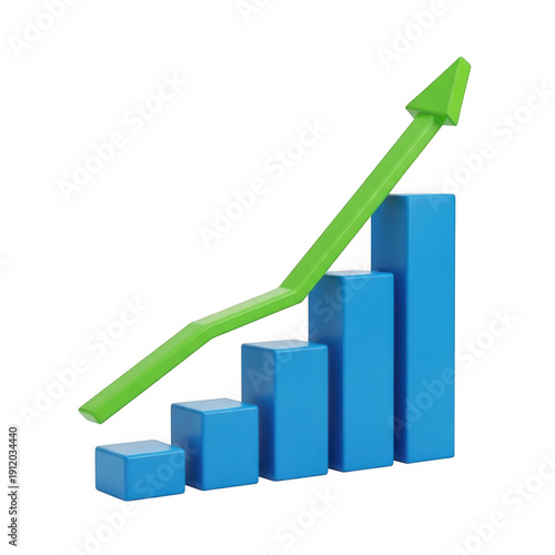 3d bar graph with green arrow pointing upwards isolated on transparent background Free Download 3d bar graph with green arrow pointing upwards isolated on transparent background - GFXLoad
