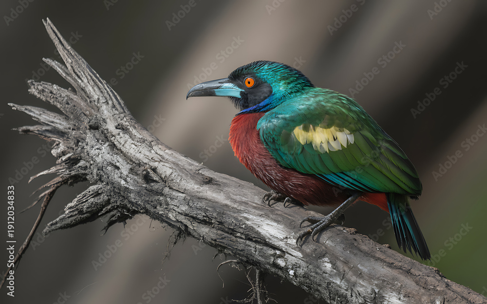 Fototapeta premium Colorful Bird on a Branch