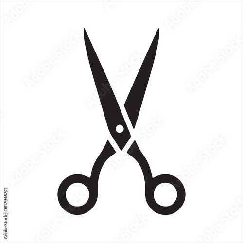 Barbershop logo design featuring scissors and comb silhouette