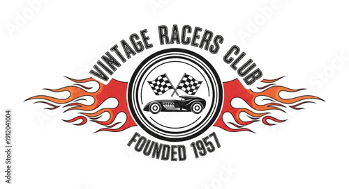 Vintage Racers Club Racing Logo Design.