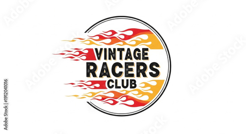 Vintage Racers Club Racing Logo Design.