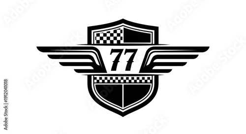 Vintage Racing Badge with Wings.