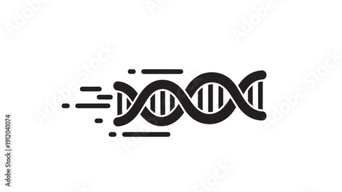 3D DNA helix ribbon diagram with genetic code structure for medical science and biotechnology research illustration