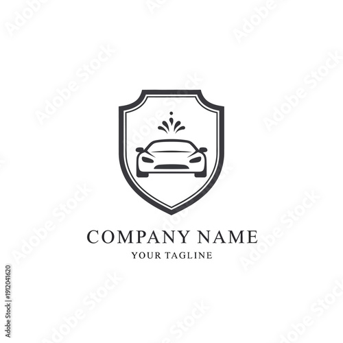 Car Logo Design Shield Emblem Icon.