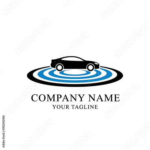 Black Car Logo Design Template.