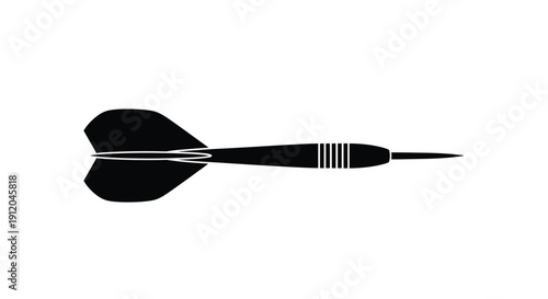 A single black dart depicted in a simple isolated silhouette