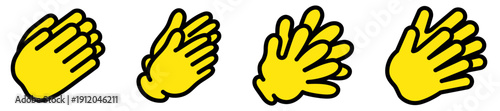シンプル・POP ミニマルなど種類の異なる拍手　ベクターセット