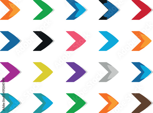 Vibrant Multi-Color Arrow Vector Icons Set for Social Media, Instagram Stories & Web Design 2026