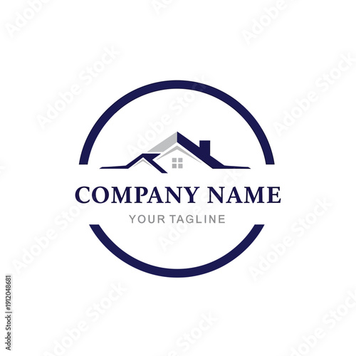 Company Logo Design with House Icon.