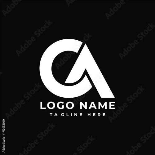 Sample company logo template with text and tagline