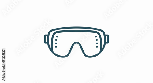 Medical Safety Goggles Icon - Healthcare Protection Equipment