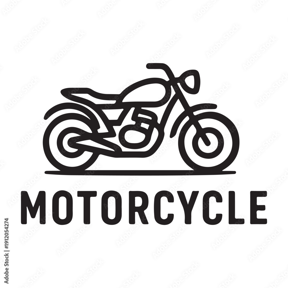 Obraz premium Set of motorcycle logos. Collection of custom motorcycle vector illustrations. Chopper, sportbike, and cafe racer logos.