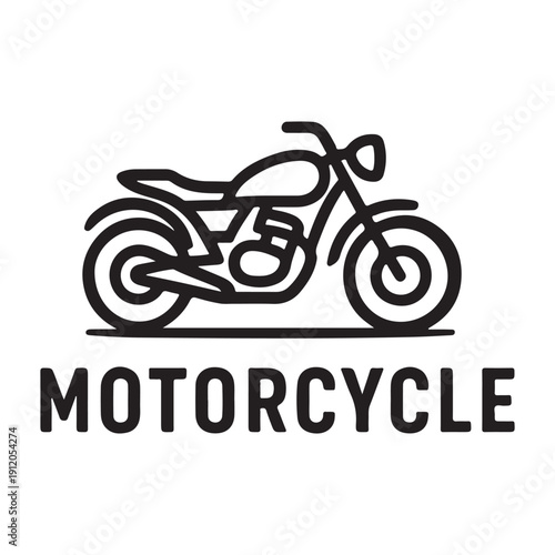 Set of motorcycle logos. Collection of custom motorcycle vector illustrations. Chopper, sportbike, and cafe racer logos.