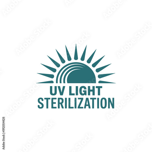 A teal graphic depicts a sunburst above text reading uv light sterilization