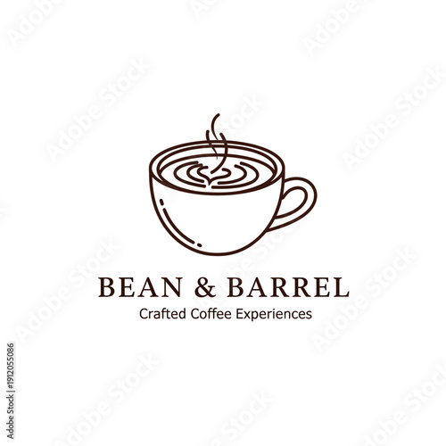 Coffee Cup with Steaming Coffee Drink.