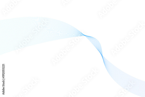 白背景に青い流曲線が美しく舞う抽象的なベクター背景デザイン