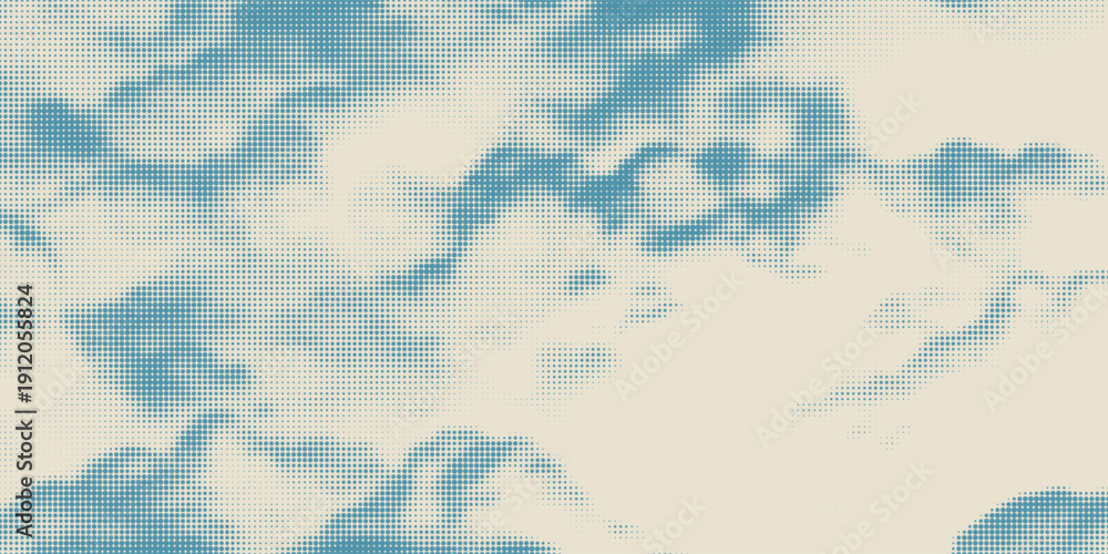Fototapeta premium retro sky pattern on old paper background. raster vintage clouds