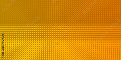 Abstract Gold 3D Triangle Pattern Background with Perspective Depth