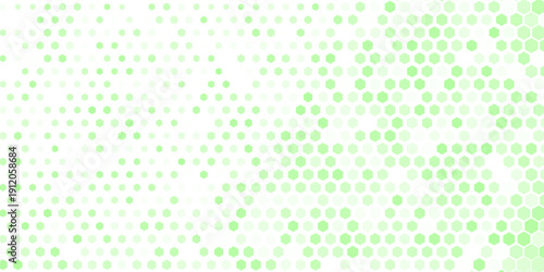 Green abstract geometric background frame. Texture of hexagons. Linear pattern of cells, honeycomb. Design of banner, poster website, frame social networks, business. Vector illustration.