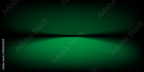 Abstract gradient podium background. Empty green 3D studio background. Clean scene for product presentation mockup template. eps 10