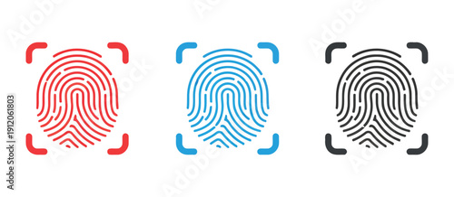 Colorful abstract vector illustration of a hand print integrating a fingerprint icon and wireless wifi symbol for technology identity and network connection