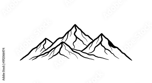vector illustration of a mountain landscape