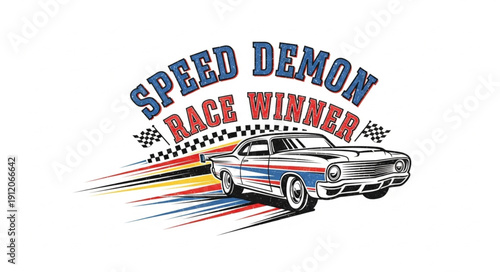 Vintage Racing Car Speed Demon Winner.