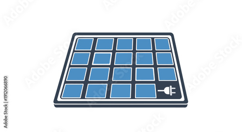 A flat vector illustration of a blue launchpad or musical grid controller