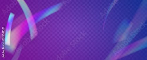 Iridescent Prism Background. Rainbow Light Leak Effect.  Spectrum Shine And Camera Beam With A Color Burst And Gem-like Sparkle. Iridescent Crystal Prism Background With Light.