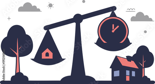 The importance of time outweighs the value of a house on a conceptual balancing scale