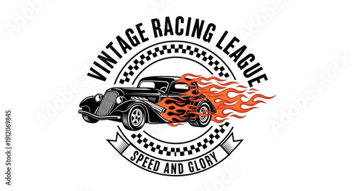 Vintage Racing League Car Logo.