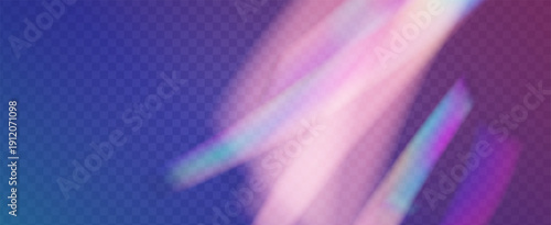 Rainbow Light Leak Prism. Iridescent Prism Background.  3d Bokeh With A Soft Aura, Refraction Glow, And Transparent Diamond. Crystal  Light Leak Effect.