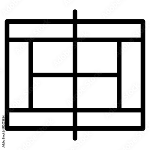 Line marking padel icon vector illustration