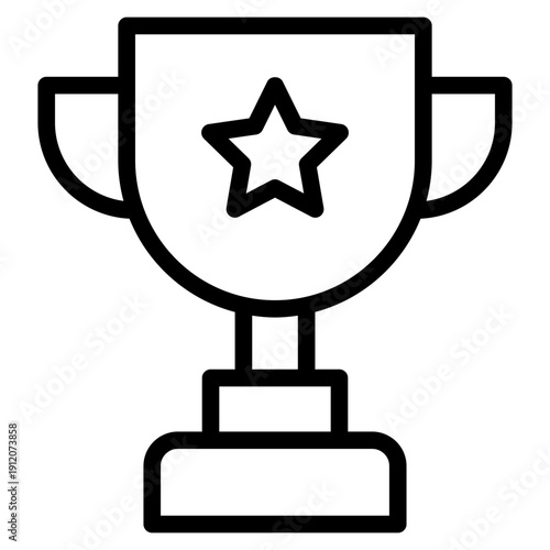 Trophy padel icon vector illustration