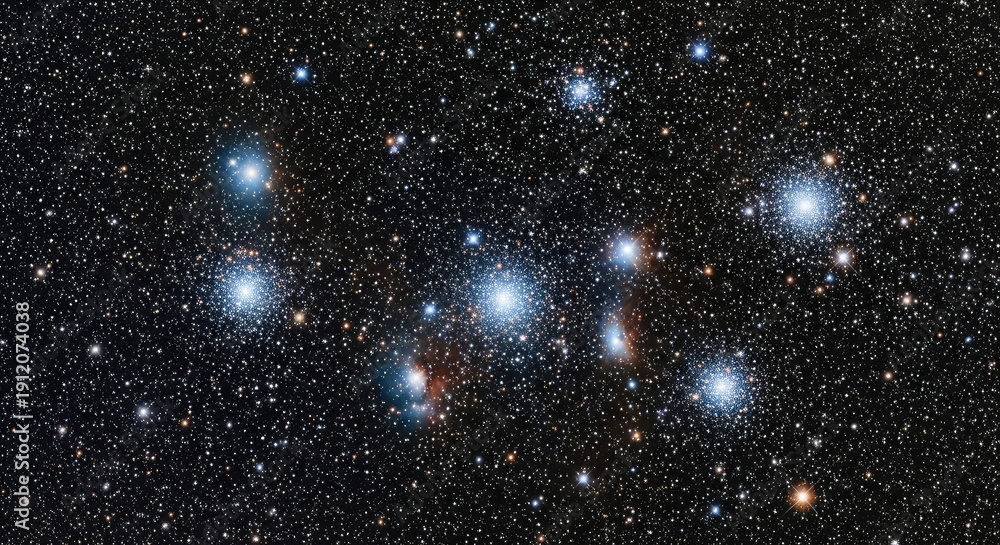 Obraz premium Star cluster in deep space astronomy.