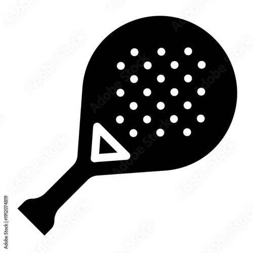 padel racket icon glyph style vector illustration