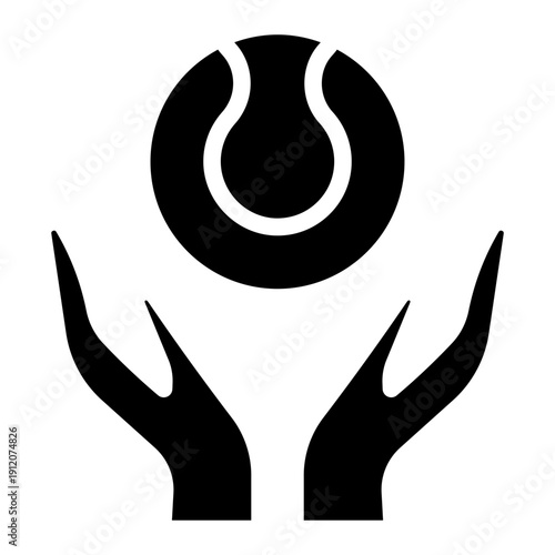 Community padel icon glyph style vector illustration