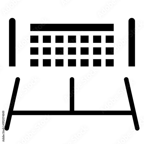 padel net posts icon glyph style vector illustration