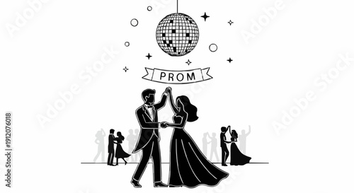 Vector ilustration of prom night 